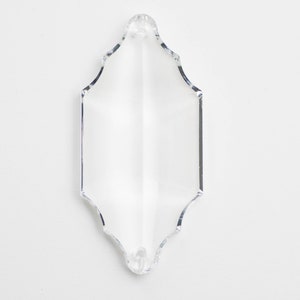 1- 63mm Clear Chandelier Crystals Prisms 2 Hole- Unique Cut - FULL LEAD Crystal