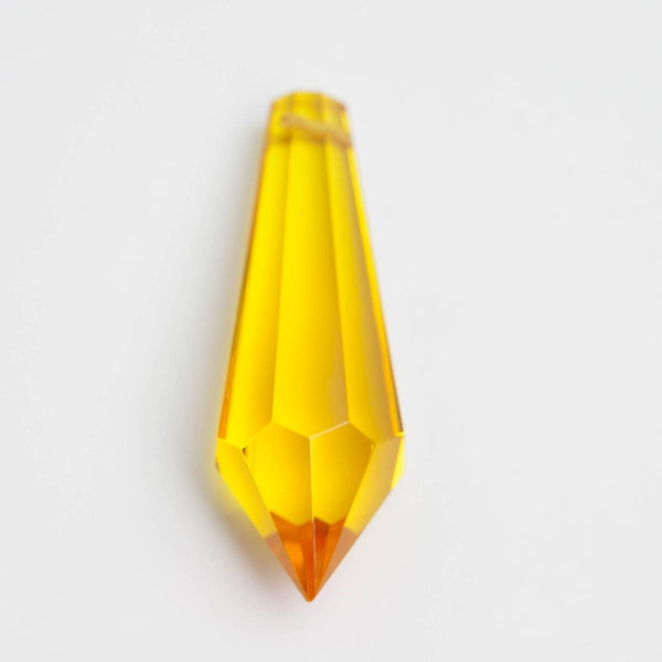63mm Orange Amber Chandelier Crystal Icicle Prism - 63mm - 2.5 Inches