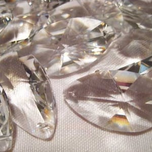 10 Asfour Lead Crystal Chandelier Crystal Prisms - 38mm/1.5 Inch - Style VA873 -Asfour FULL Lead Crystal