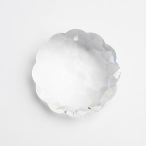 1 - 45mm Flower Shaped Clear Chandelier Crystal Prism 1 Hole