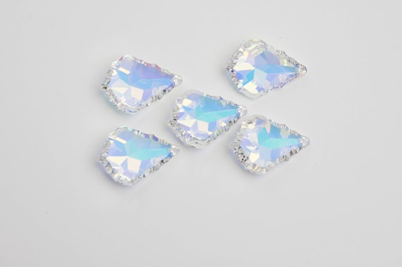 5 -  AB 38mm Crystal Chandelier Prism Pendalogue Pendants - Clear -ASFOUR Lead Crystal