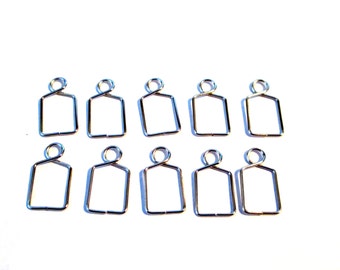 10 Silver-Tone Hangers Hooks Clips for Crystal Balls and Chandelier Crystals