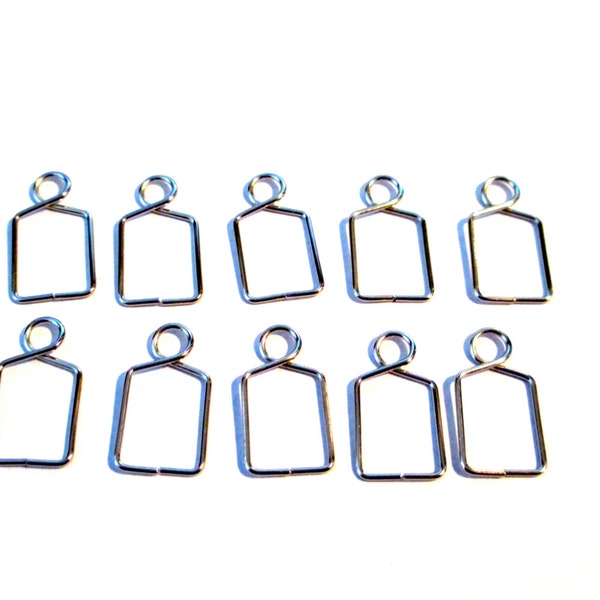 10 Silver-Tone Hangers Hooks Clips for Crystal Balls and Chandelier Crystals