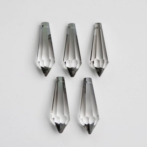 5 Satin Asfour Full Lead Crystal Chandelier Crystals 38mm Icicle  Prisms