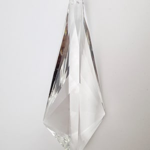 1 - 120mm Clear Chandelier Crystal Glass Prisms - Elongated Crystal