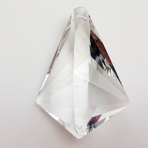 1 - 63mm Clear Chandelier Crystals Glass Prisms - Large Heavy Triangular Shape