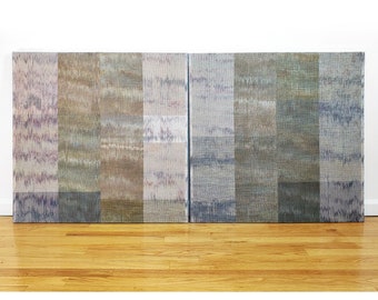 Heather Fields II (DIPTYCH) // Handwoven Painting / Woven Art / Wall Hanging / Tapestry