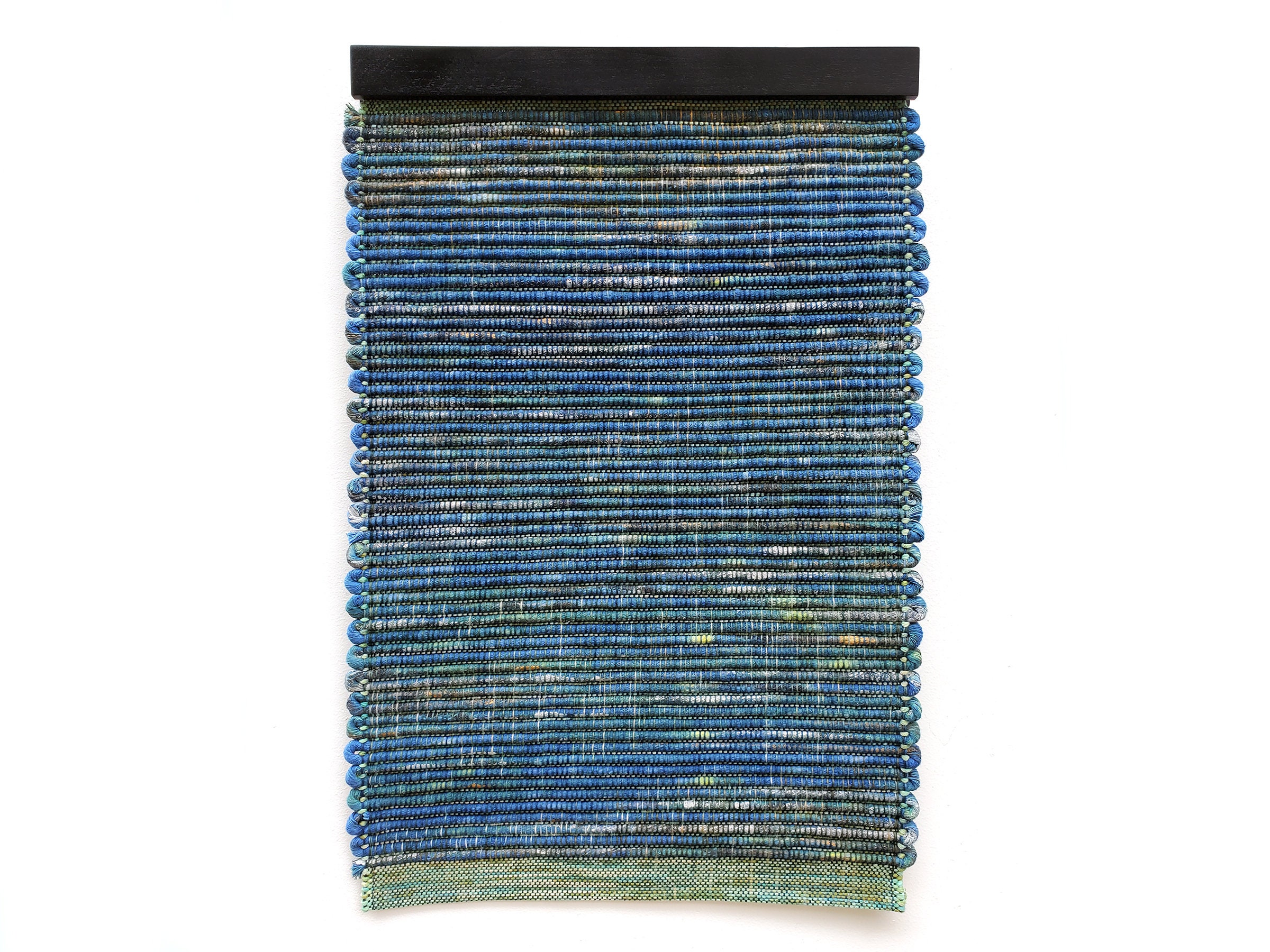 Painted Indigo // Handwoven Painting / Woven Art / Wall Hanging / Tapestry