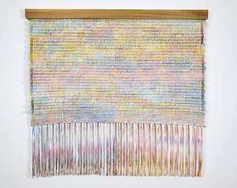 Linen Fringe III // Handwoven Painting / Woven Art / Wall Hanging / Tapestry