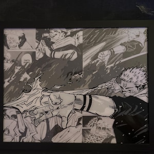 Jujitsu Kaisen Sukuna glass painting
