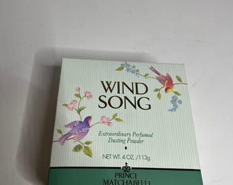 Vtg Prince Matchabelli Windsong Extroordinary Perfumed Dusting Powder NEW 4oz