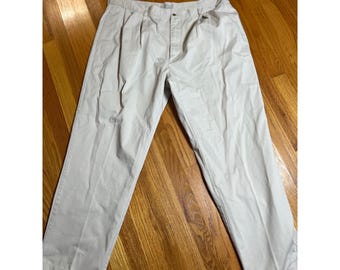 ヴィンテージ 90年代 Bugle Boy Company メンズ カーキ プリーツ カジュアルパンツ サイズ 32W 32L
