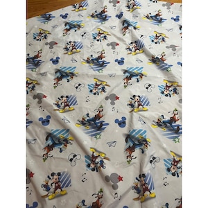 Disney Mickey Mouse Airplane Flat Out Sheet Twin Bedding Flat sheet Kids