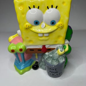 Nickelodeon Spongebob Squaepants Bank 2004 Signed Read Description
