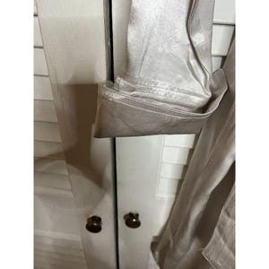 Vintage Little Lies Anthropologie silver belted maxi shirt dress M cuffed sleeve image 3