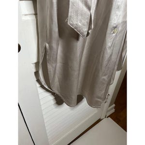 Vintage Little Lies Anthropologie silver belted maxi shirt dress M cuffed sleeve image 7