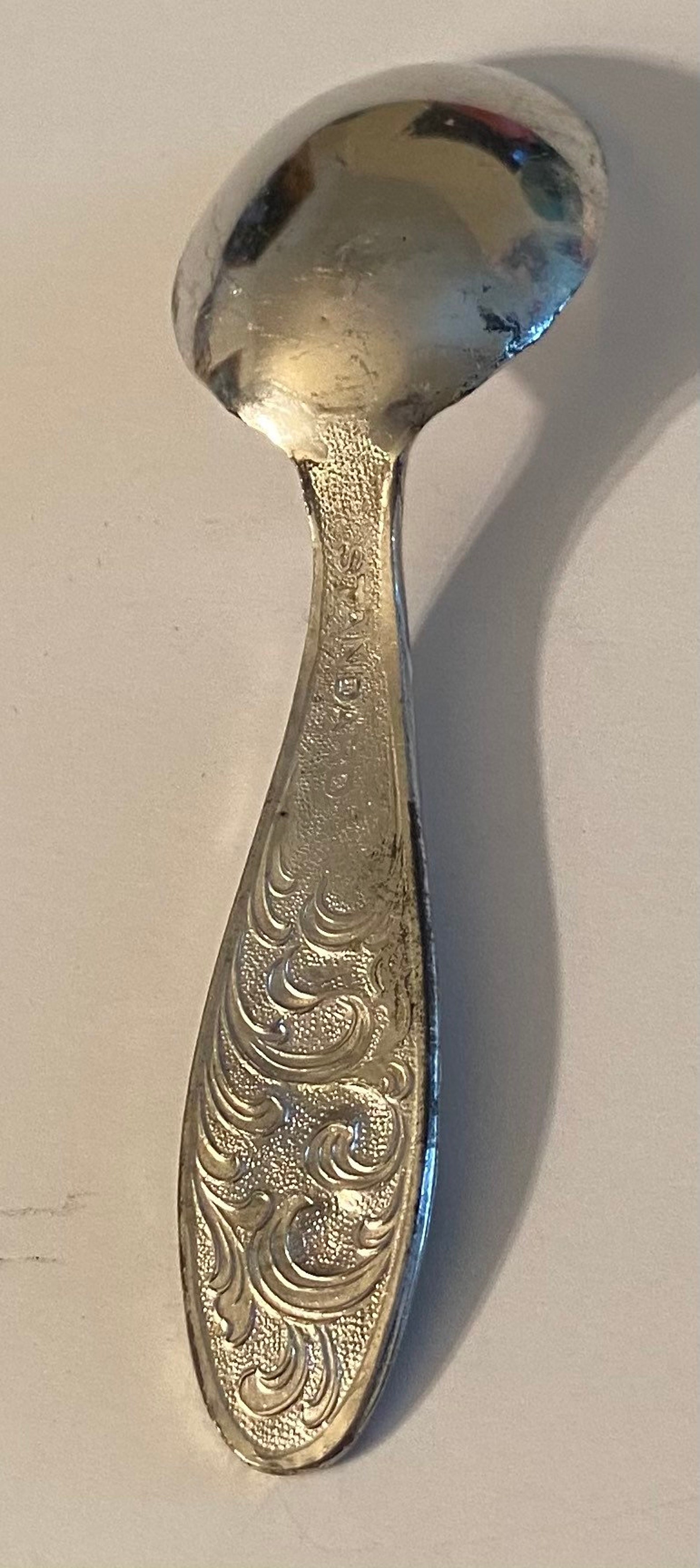 1930s Set of LITTLE MISS MUFFET Nursery Rhyme Child's Silverware Spoon