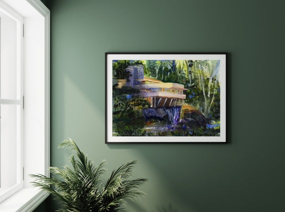 Frank Lloyd Wright 落水荘絵画 落水荘 Frank Lloyd Wright - 読書メーター
