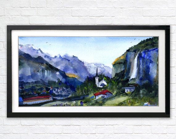 鉛筆画 スイス風景 A5サイズ 鉛筆画 スイス風景 A5サイズ