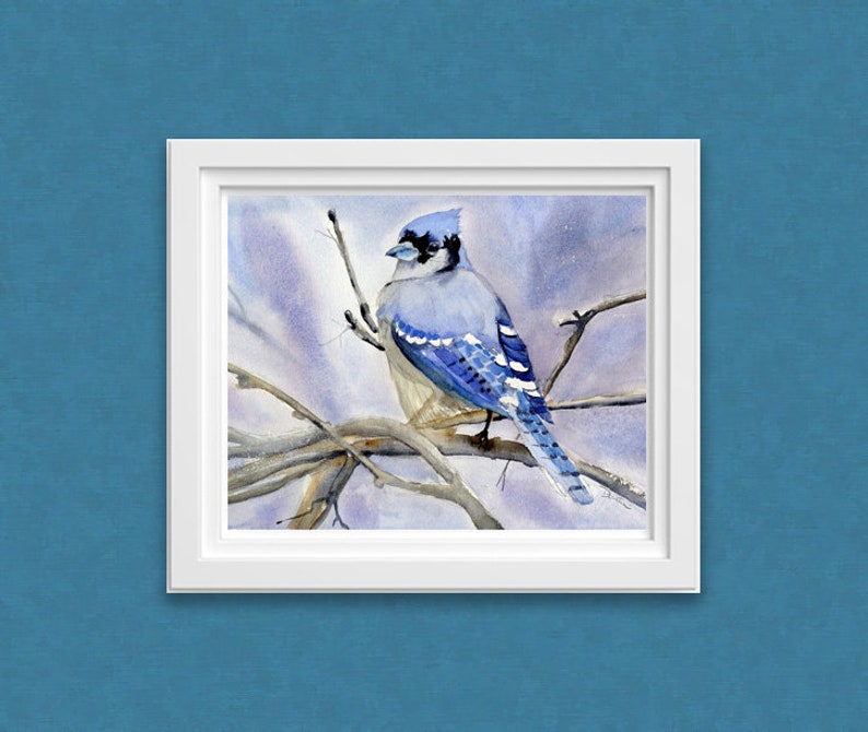 Blue Jay Wall Art Watercolor Blue Jays Bird Watchers Etsy