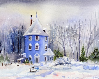 Naantali, Finland, Turku, Clem DaVinci, Watercolors, Abstract Art, Finnish Wall Art