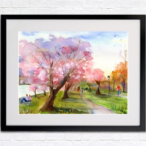 Philadelphia Kelly Drive Watercolor Philly Wall Art Prints of Philadelphia Philly Prints Clem DaVinci Watercolors 12x16w/Mat&Frm16x20 inches