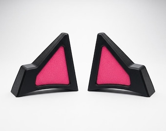3D Printed Cat Ears for Headphones - Kawaii Cosplay Headset Attachment, PLA+ Geometric Design