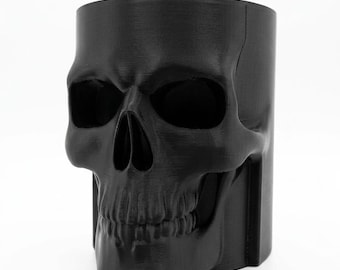 Skull Bottle Holder – Gothic Bar Decor, 3D Printed Liquor Display Stand