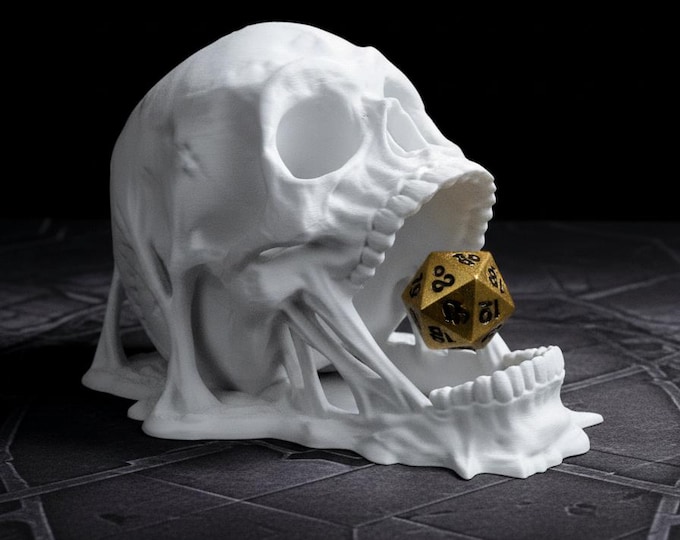 Skull Dice Tower – Gothic RPG Dice Roller for D&D Dungeons Dragons, Tabletop Gaming Accessory