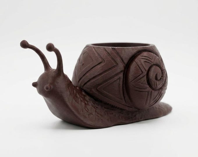 Snail Planter – 3D Printed Kawaii Animal Succulent Pot, PLA+ Desk Decor