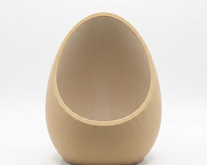 Egg Succulent Planter – Minimalist Desk Plant Pot, 3D Printed, Multiple Sizes