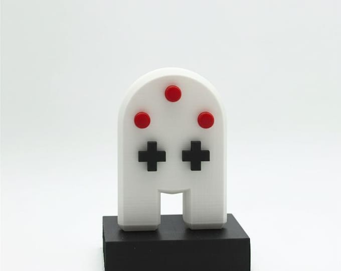 3D Printed Ghost Headphone Stand, Retro Gaming Desk Decor, Gamer Headset Holder