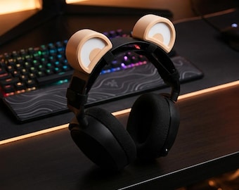 3D Printed Bear Ear Headphone Attachments – Cosplay Gaming Headset Attachment, PLA+ Accessory