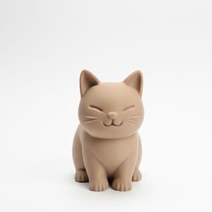 Kawaii Cat Planter – Cute Succulent Pot for Cat Lover Gift, Mini Plant Holder Desk Decor, Small Animal Planter 3D Printed
