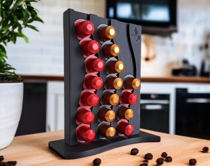 Modern Nespresso Capsule Holder: Minimalist Coffee Pod Organizer, Holds 21
