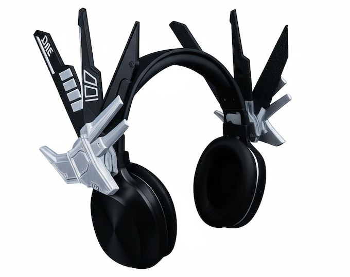 Headphone Wings Cyberpunk 3D Printed, Headset Wings Cosplay Decoration, Futuristic Anime Gaming Accessory