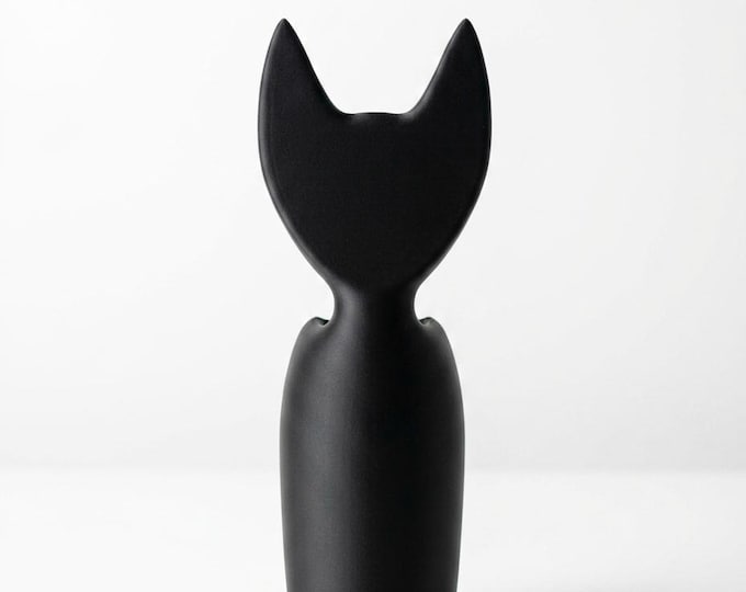 Cat Vase – Minimalist Cat Flower Vase, 3D Printed, Modern Home Decor