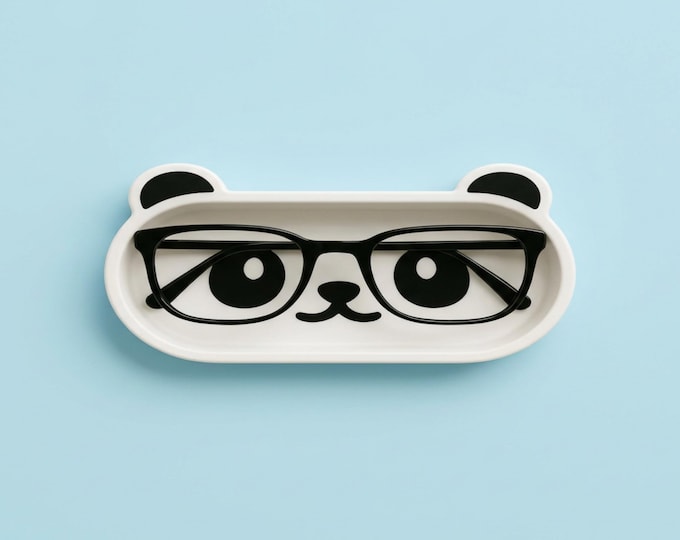 Panda Glasses Holder Desk Organizer Cute Eyeglass Tray Bedside Accessory Kawaii Storage Gift Jewelry Catchall Dish Office Decor