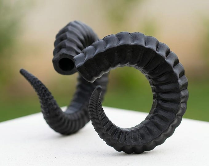Tiefling Ram Horns Headband – Gothic Demon Horns Headset Attachment, Halloween DnD LARP Cosplay