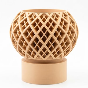 Orchid Planter Pot with Saucer, Modern 3D Printed Plant Pot, Multiple Sizes