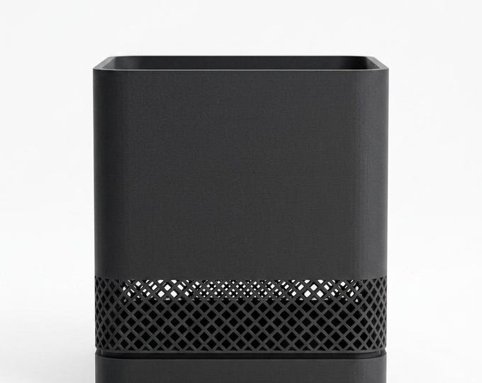 Succulent Planter with Tea Light Holder – Geometric Cube Plant Pot, 3D Printed
