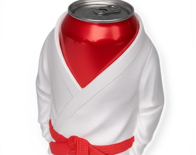 3D Printed Jiu Jitsu Gi Can Holder – Martial Arts Koozie, BJJ Drink Holder