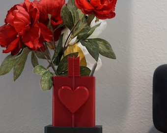 Hjärtformad blomvas för alla hjärtans dag, romantisk dekor