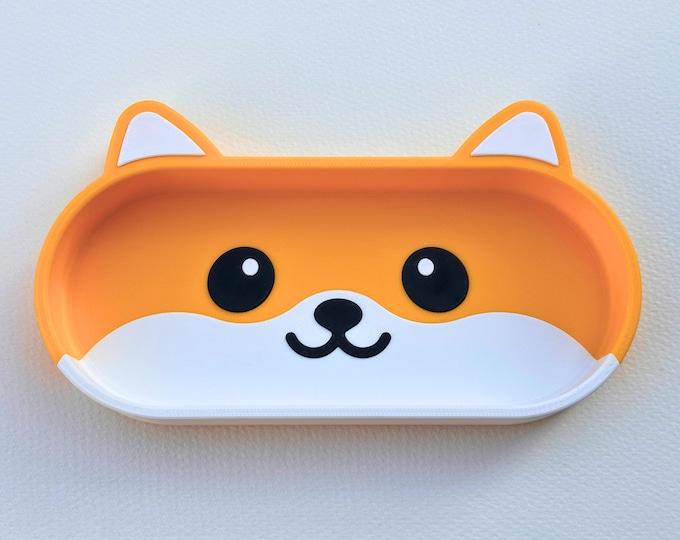 Shiba Glasses Holder Desk Organizer Cute Eyeglass Tray Bedside Accessory Kawaii Storage Gift Jewelry Catchall Dish Office Decor