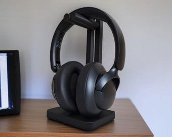 Soporte minimalista para auriculares, soporte de color personalizado para escritorio, accesorio para juegos, organizador para oficina en casa, regalo tecnológico