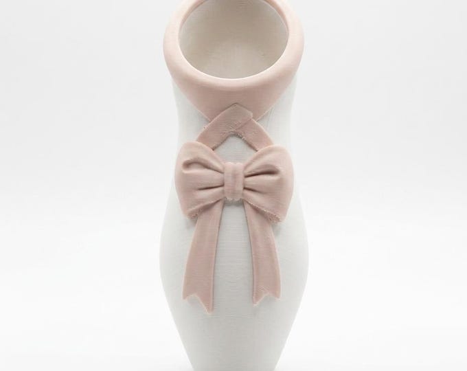 Ballet Shoe Vase – Coquette Desk Decor, Balletcore Bud Vase, 3D Printed