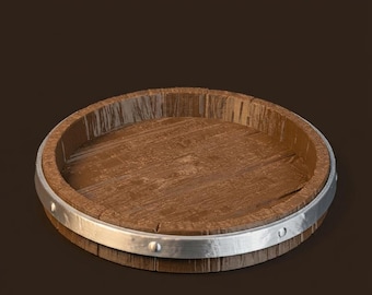 Whiskey Barrel Catchall Tray – Rustic Key Tray, Valet Tray, Entryway Organizer