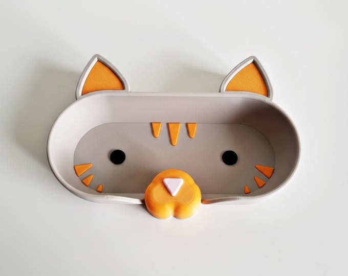 Cat Glasses Holder Eyeglass Stand Desk Accessory Shaped Organizer Storage Eyewear Solution Nightstand Decoration Whimsical Design Cute Gift