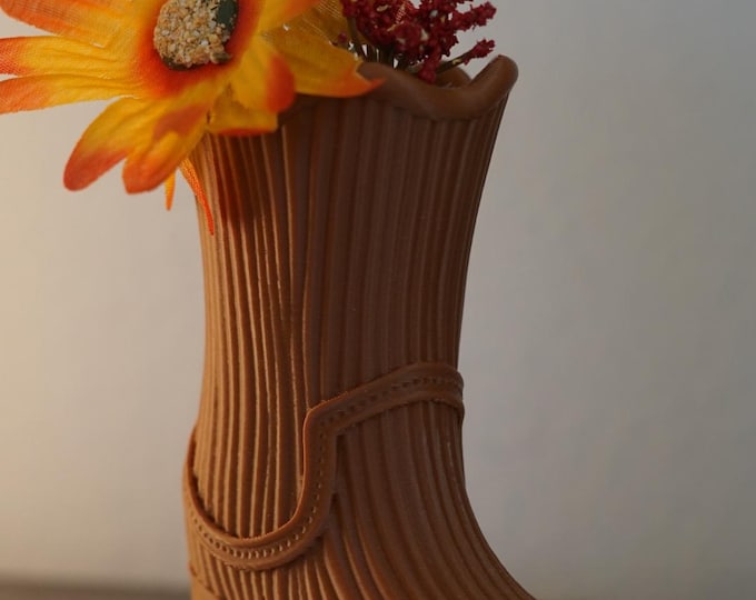 Cowboy Boot Vase: Western Home Decor, Fun Flower Planter