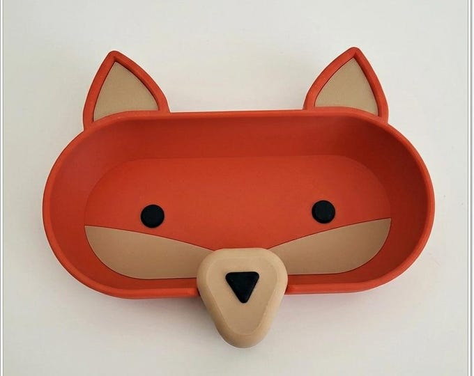 Fox Glasses Holder – Kawaii Animal Eyeglass Tray, Cute Desk Organizer, 3D Printed